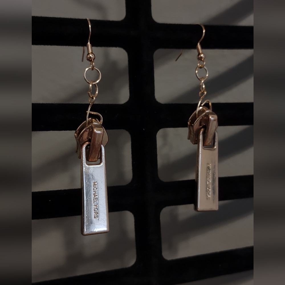 Michael Kors Zipper Earrings , Dangle Drop Style